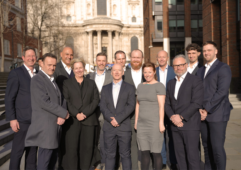 The Walker Crips Financial Planning team  outside St Paul's Cathedral